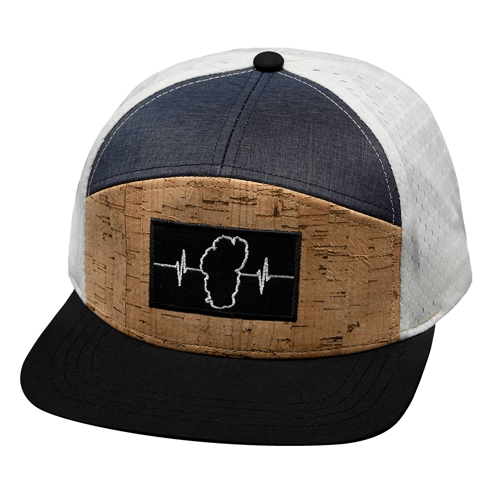 Tahoe Hat - Flat Bill - Cork - Black / Navy / White - Jersey Mesh