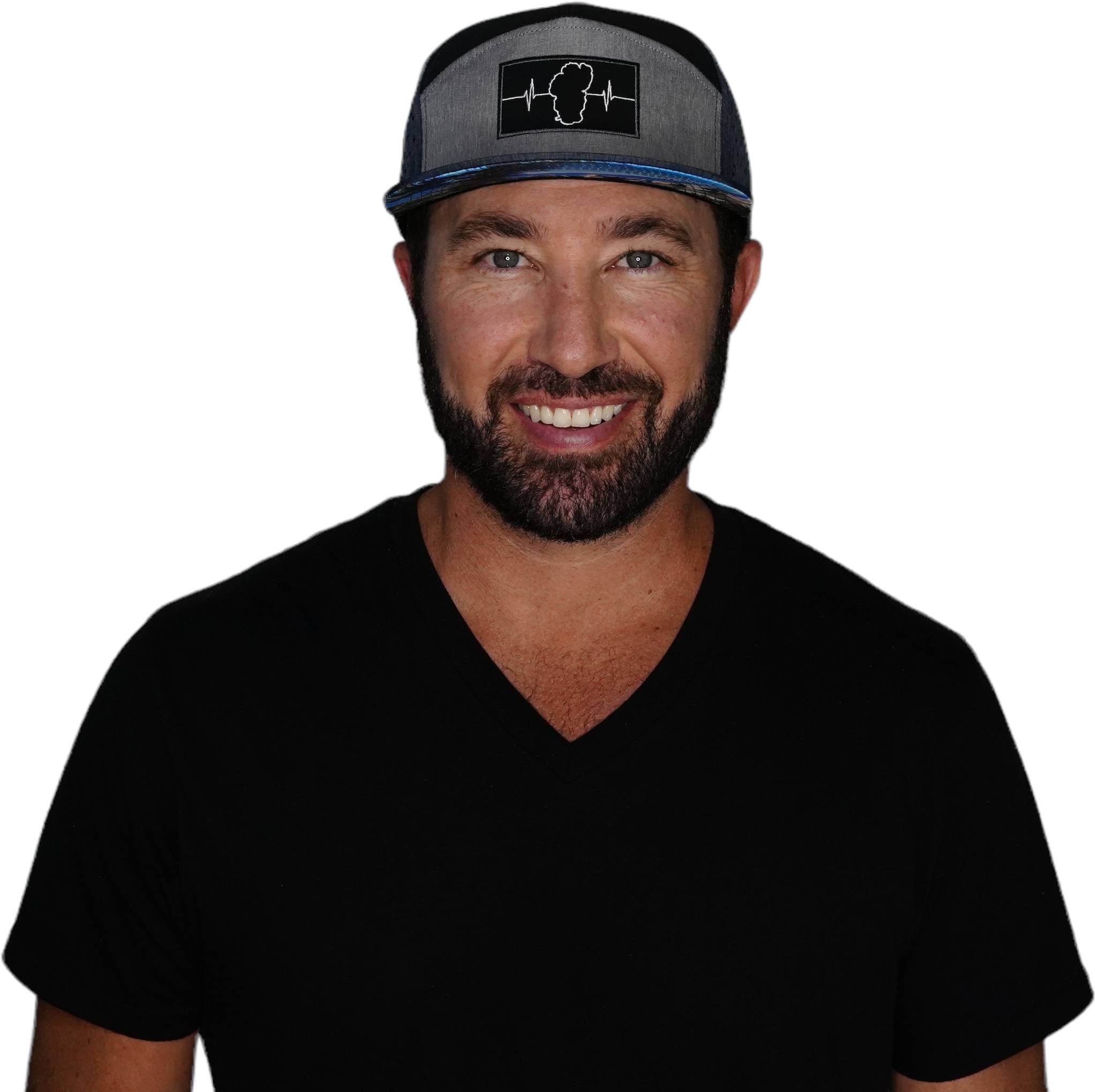 Tahoe Hat - Flat Bill - Navy / Gray / Black - Laser Mesh