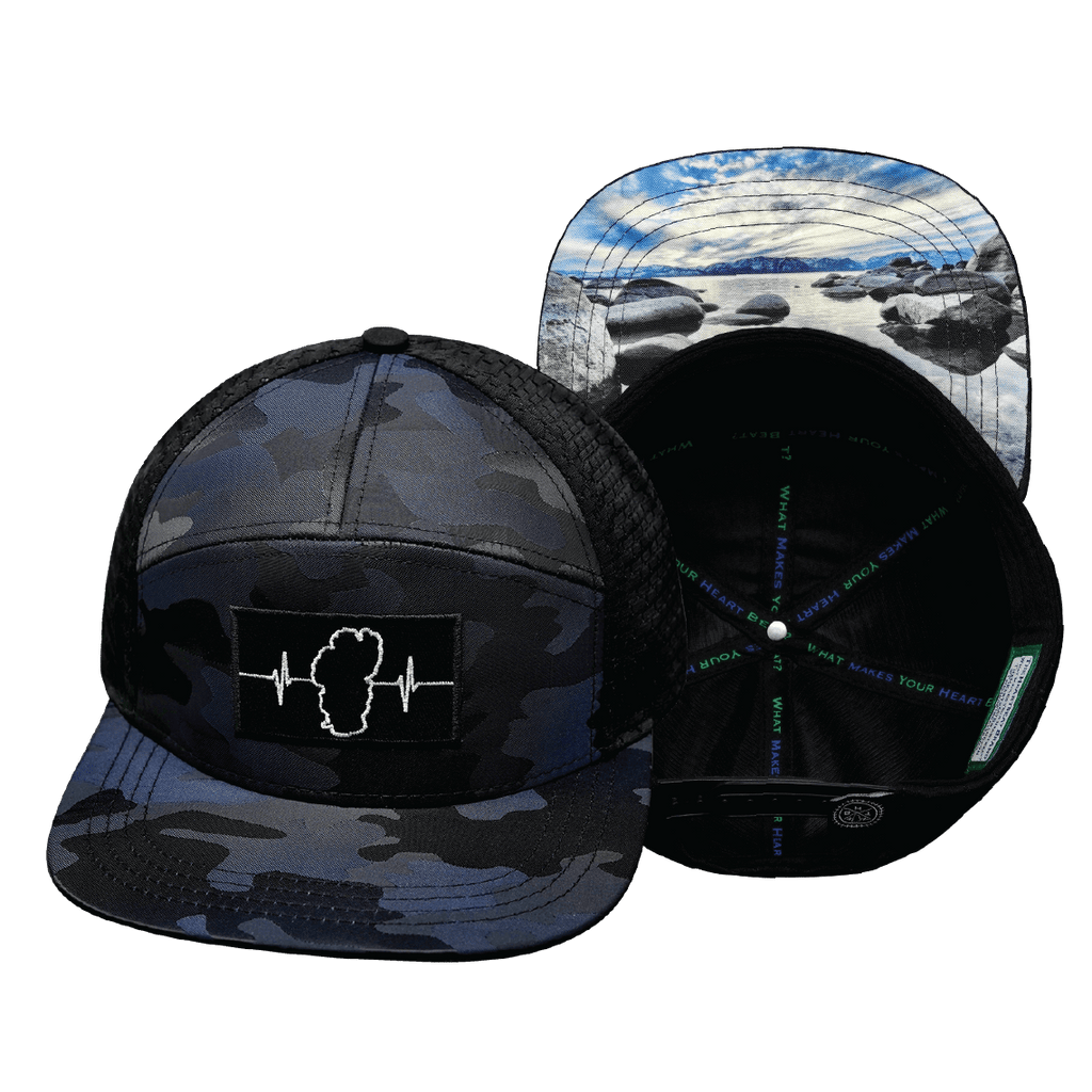 Tahoe Hat - Flat Bill - Navy Camo / Black - Jersey Mesh