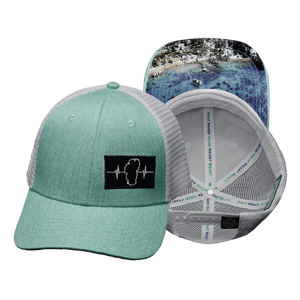 Tahoe Hat - Low Profile - Teal / White - Trucker Mesh