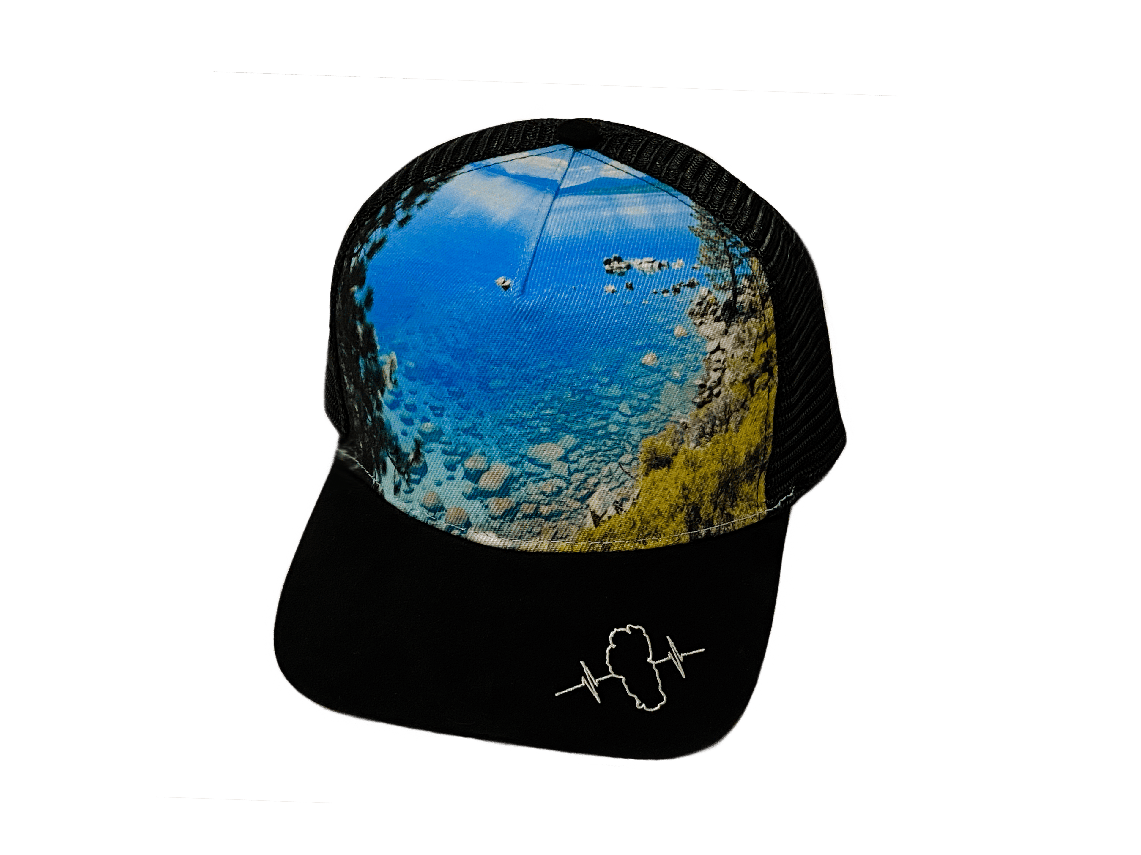 Tahoe Hat - Trucker Hat - Suede - Black - Glass - Trucker Mesh