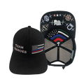Team Heroes Hat - Baseball Hat Fit - Suede - Black - Trucker Mesh