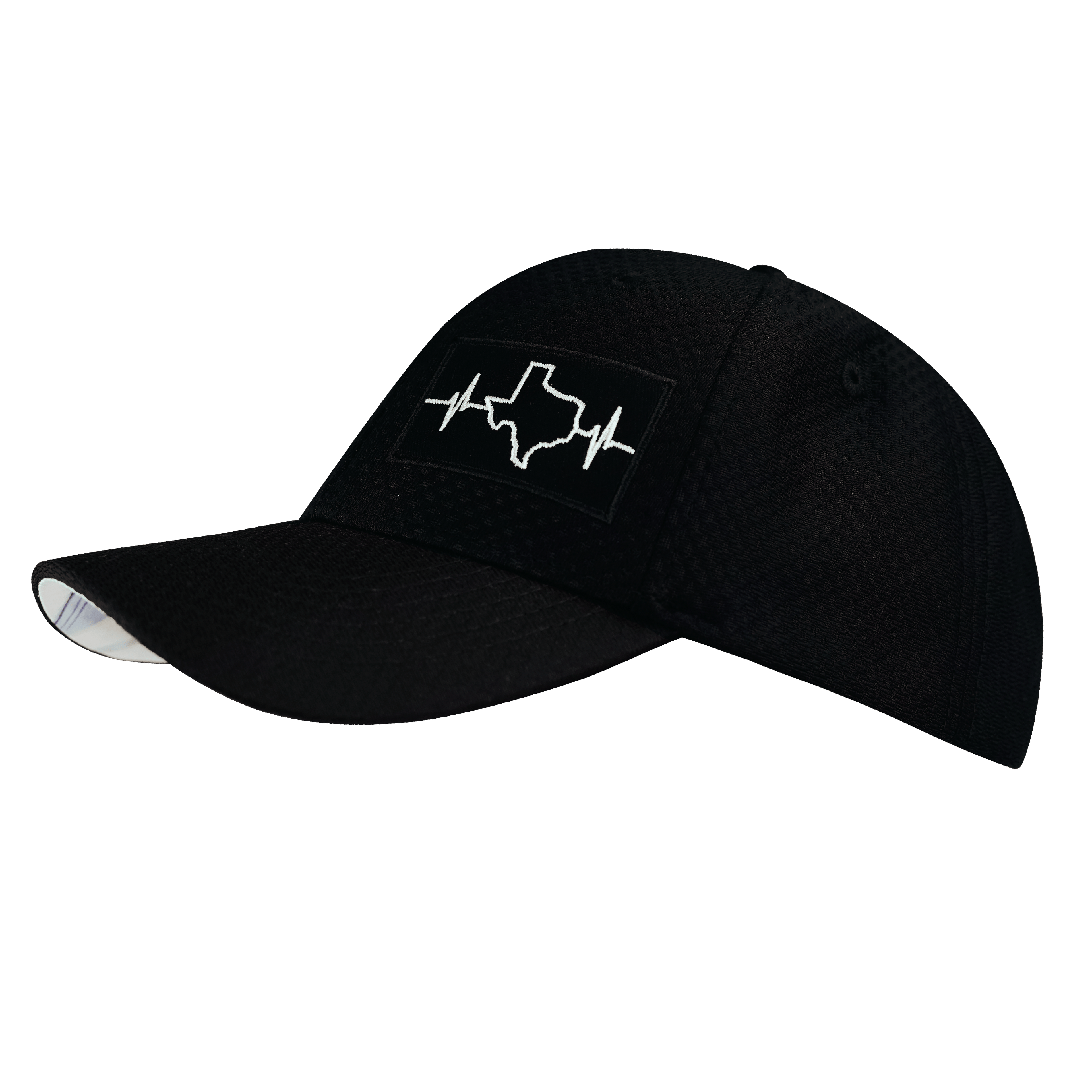 Texas Hat - Airmesh - Athletic Fit - Black - Fabric Back