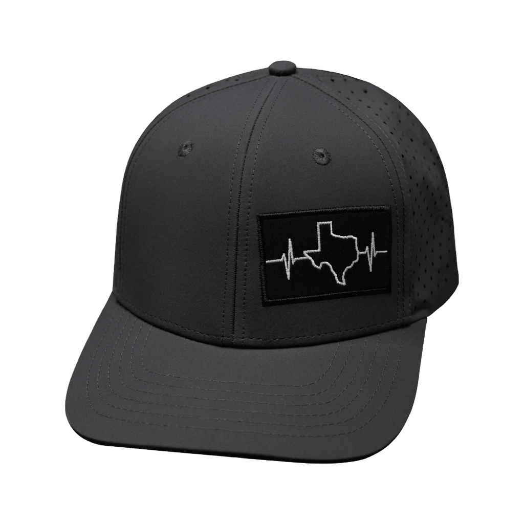Texas Hat - Baseball Hat Fit - Charcoal - Laser Mesh