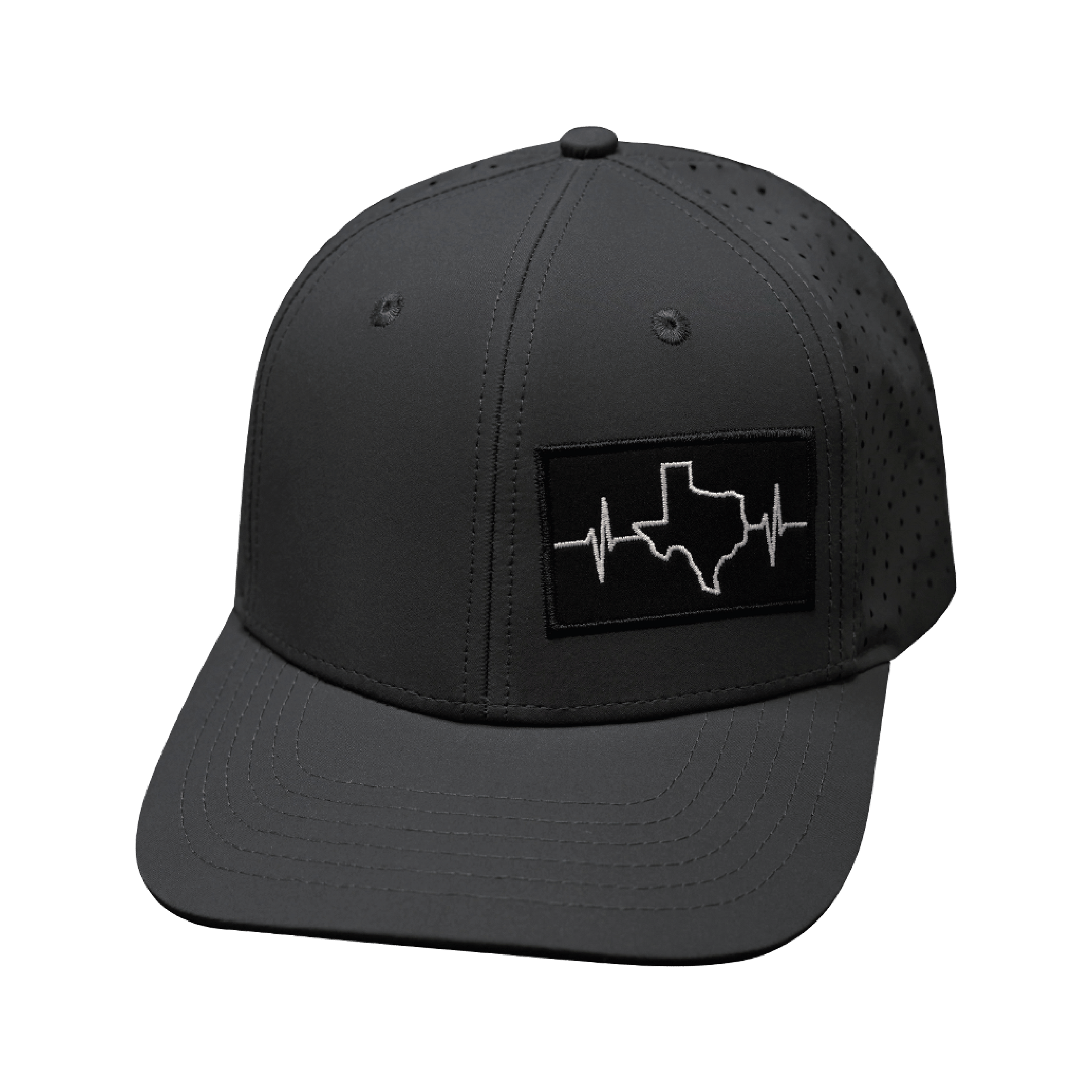 Texas Hat - Baseball Hat Fit - Charcoal - Laser Mesh