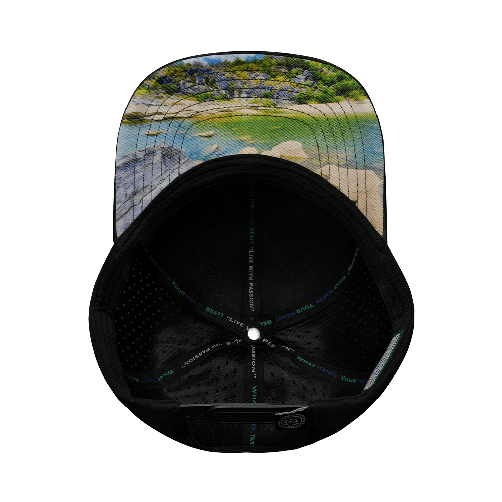 Texas Hat - Baseball Hat Fit - Green Camo / Black - Laser Mesh