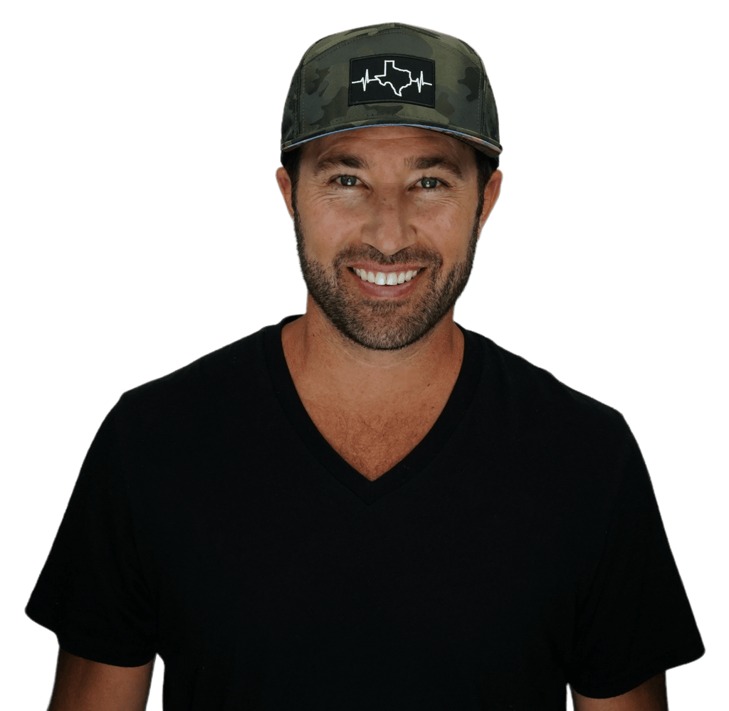 Texas Hat - Flat Bill - Green Camo / Black - Jersey Mesh