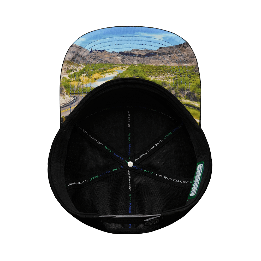 Texas Hat - Flat Bill - Green Camo / Black - Jersey Mesh
