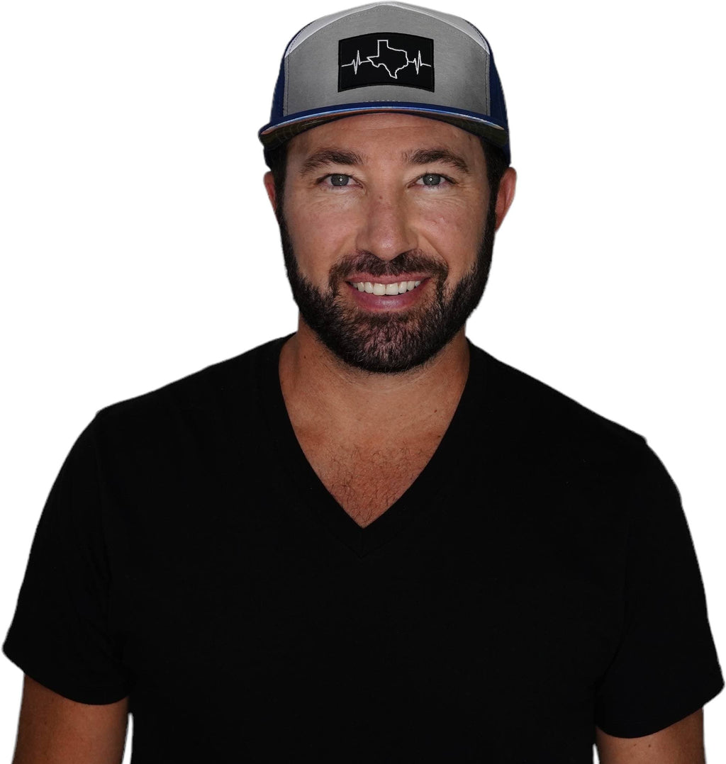 Texas Hat - Flat Bill - Navy / Gray / White - Laser Mesh
