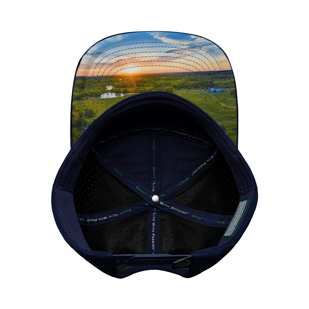 Texas Hat - Flat Bill - Navy / Gray / White - Laser Mesh