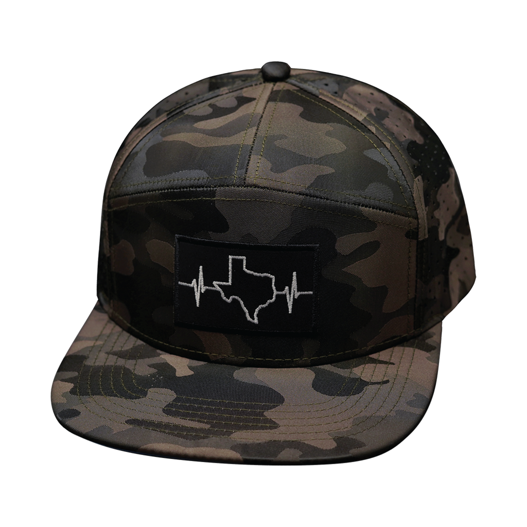 Texas Hat - Flat Bill - Tan Camo - Laser Mesh