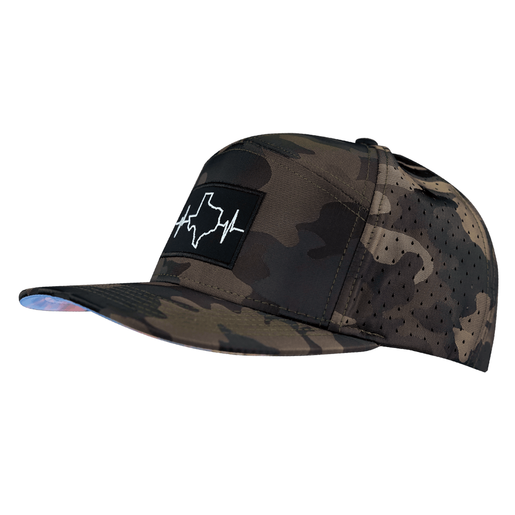 Texas Hat - Flat Bill - Tan Camo - Laser Mesh