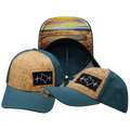 Texas Hat - Low Profile - Cork - Teal - Laser Mesh