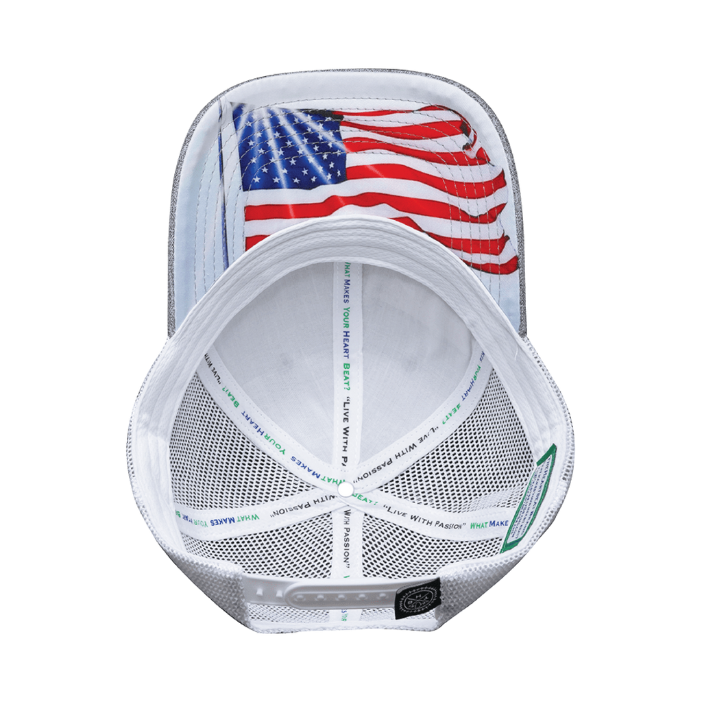 Texas Hat - Low Profile - Heather Gray / White - Trucker Mesh