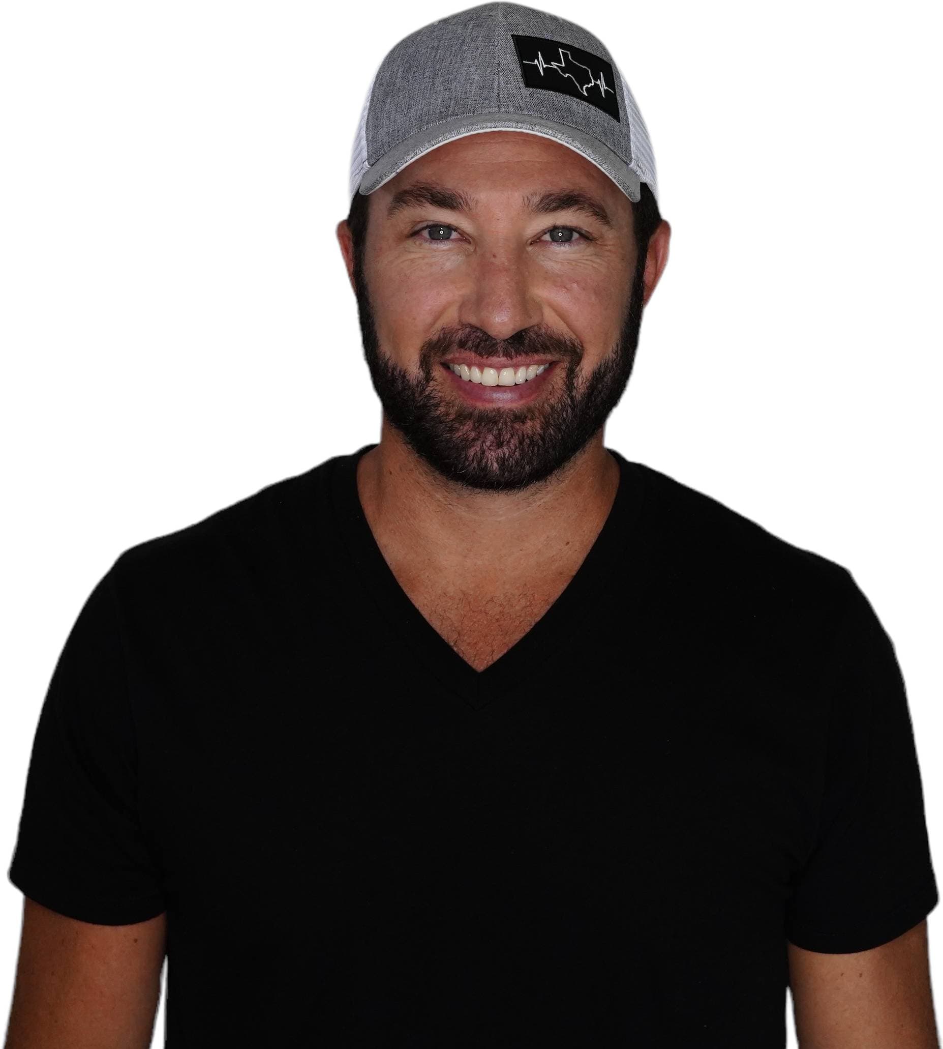 Texas Hat - Low Profile - Heather Gray / White - Trucker Mesh