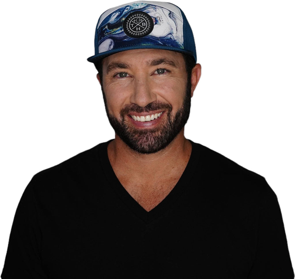 THB Hat - Flat Bill - Fun Shui - Teal / White - Laser Mesh