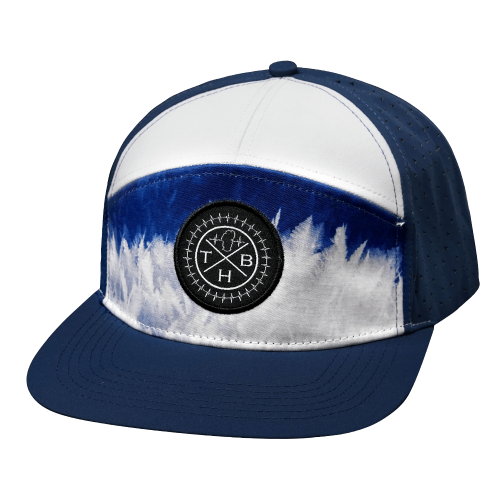 THB Hat - Flat Bill - Ice Crystals - Navy - Laser Mesh