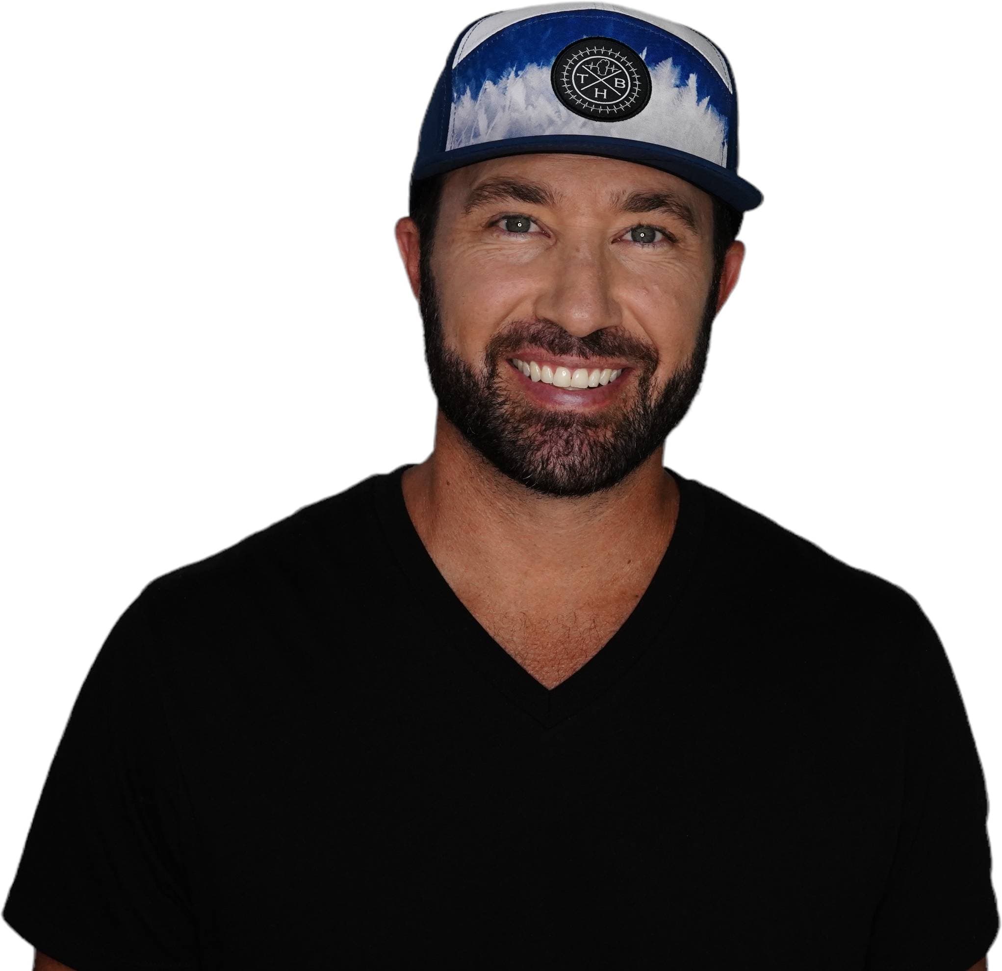 THB Hat - Flat Bill - Ice Crystals - Navy - Laser Mesh