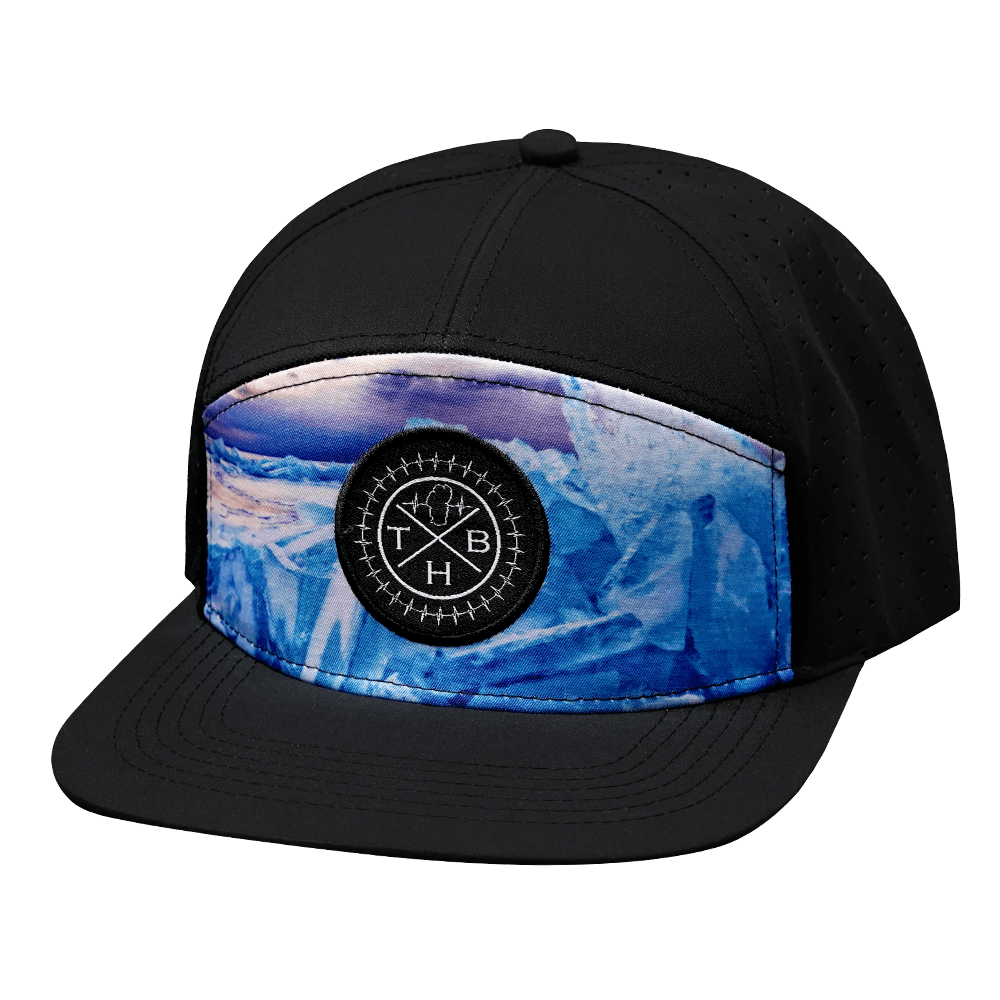 THB Hat - Flat Bill - Sea Ice - Black - Laser Mesh