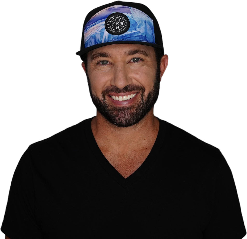 THB Hat - Flat Bill - Sea Ice - Black - Laser Mesh