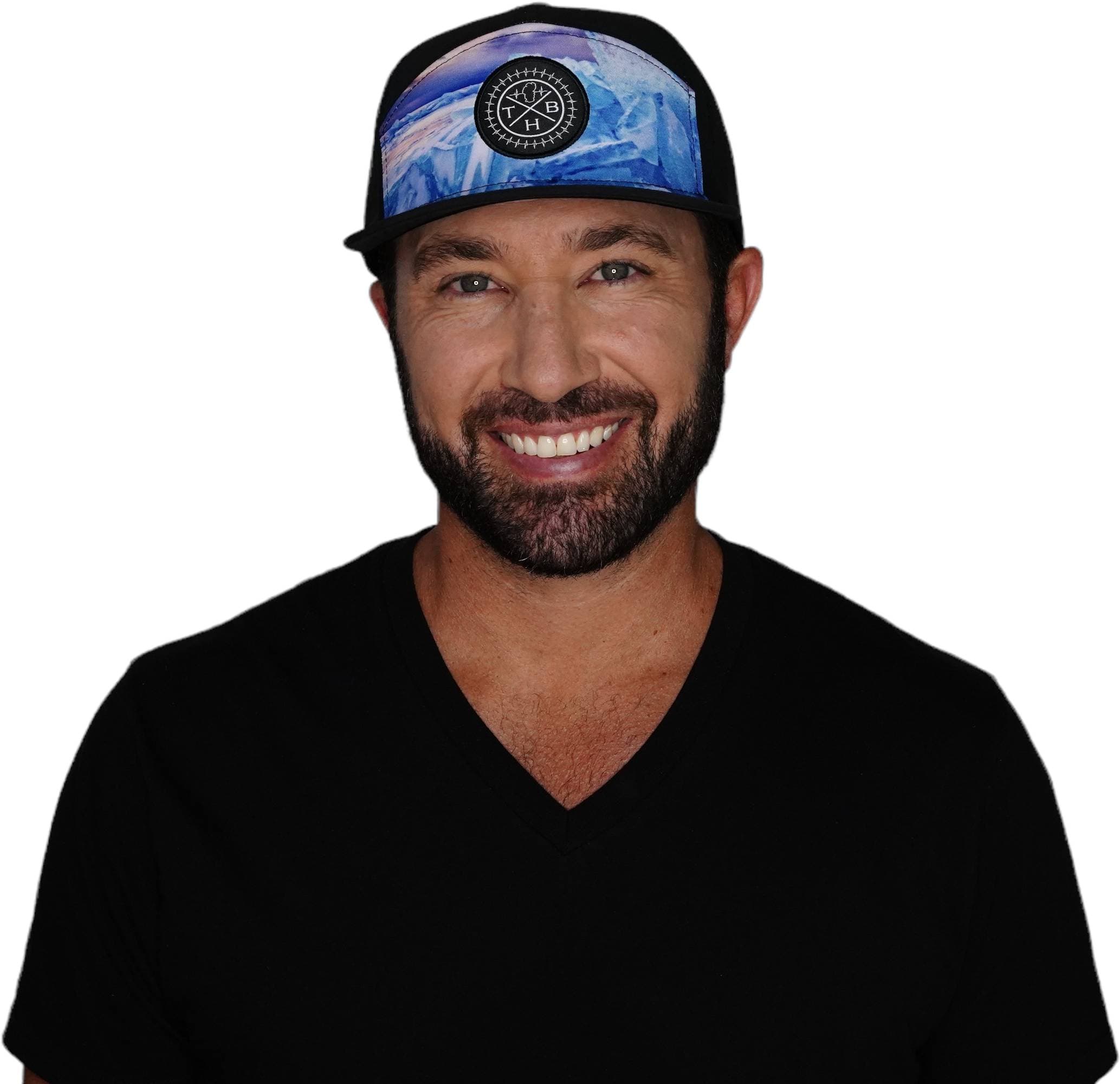 THB Hat - Flat Bill - Sea Ice - Black - Laser Mesh