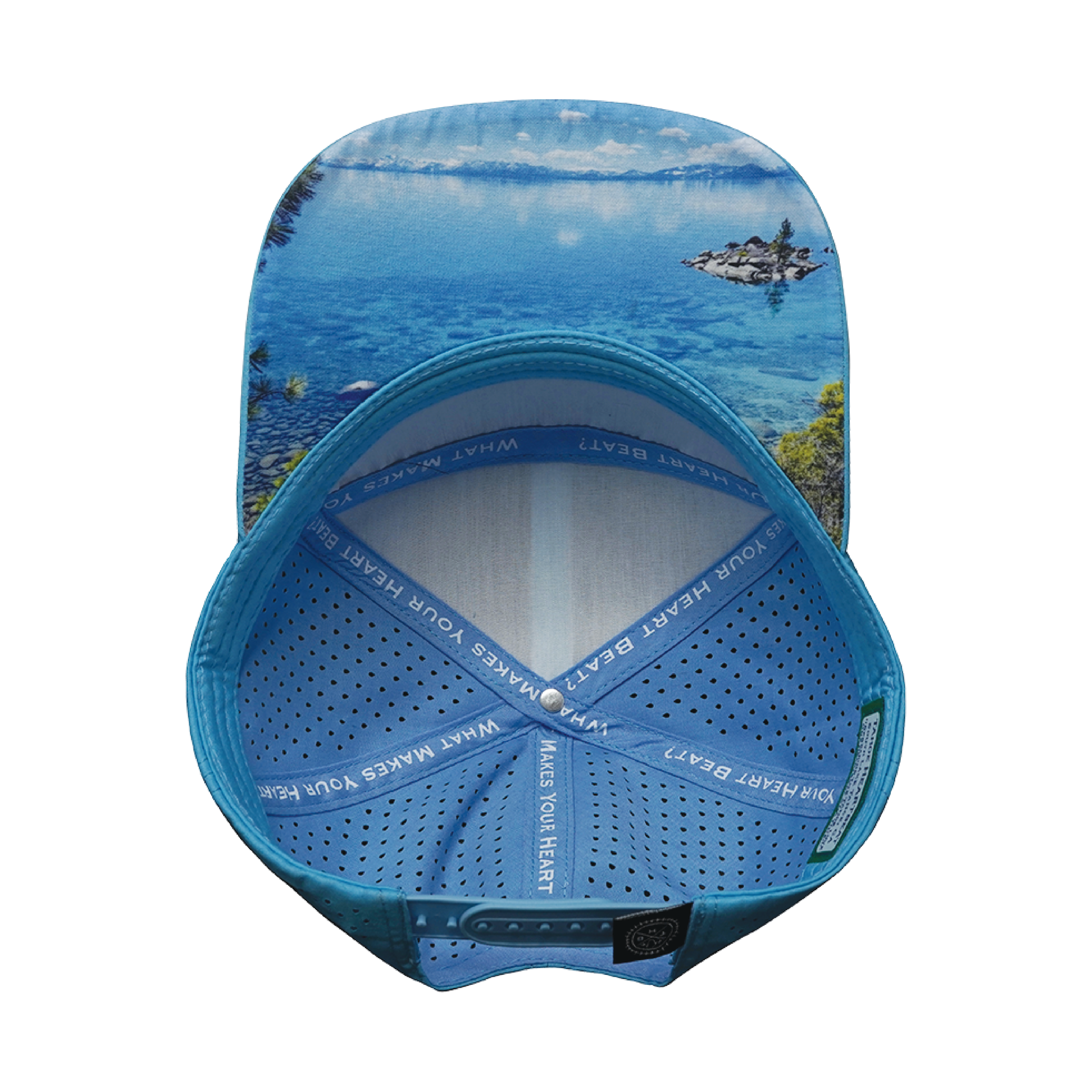 THB Hat - Flat Bill - Light Blue / White / Teal - Laser Mesh