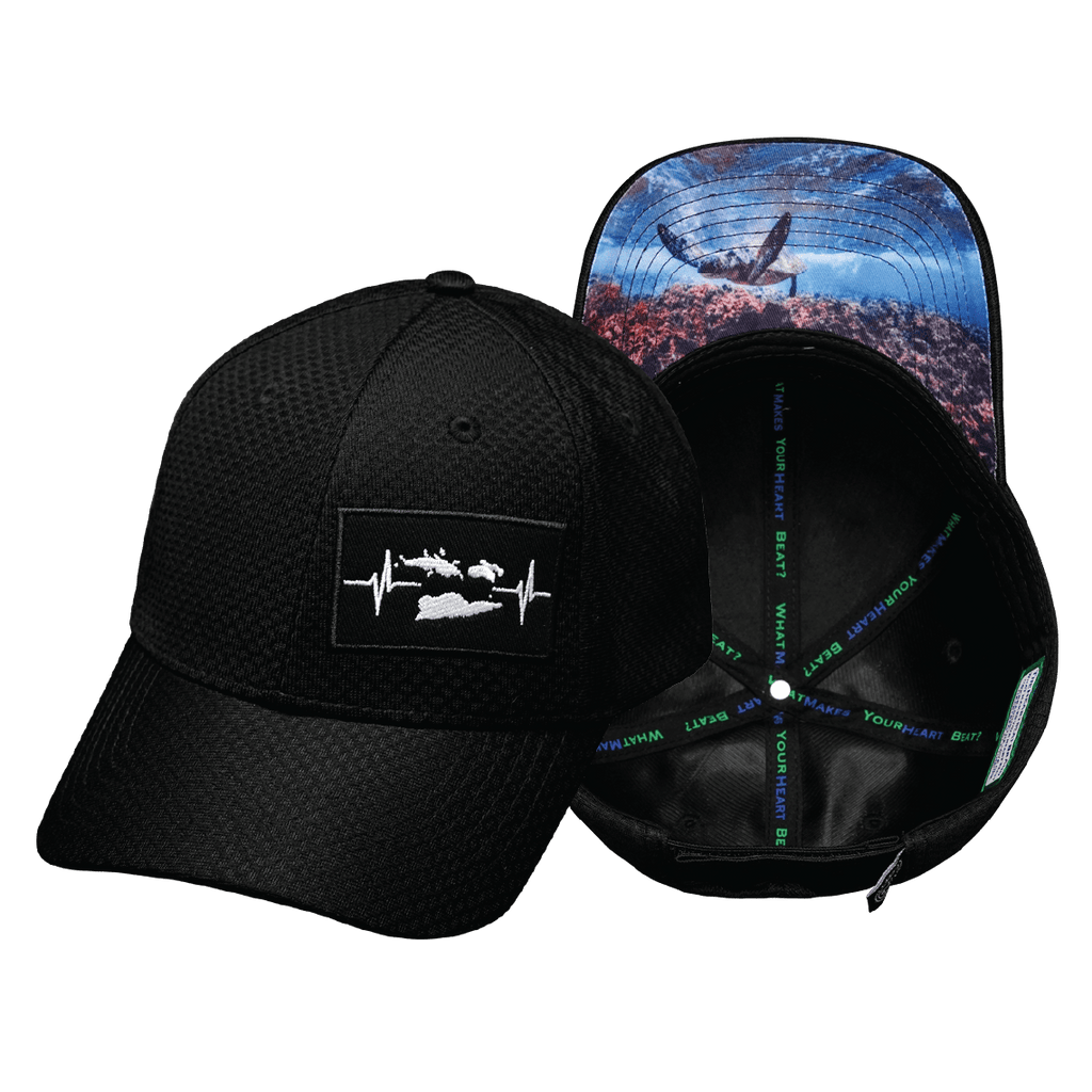 Virgin Islands Hat - Airmesh - Athletic Fit - Black - Fabric Back