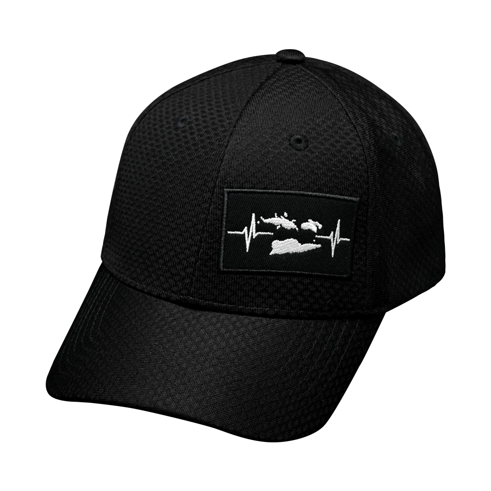 Virgin Islands Hat - Airmesh - Athletic Fit - Black - Fabric Back