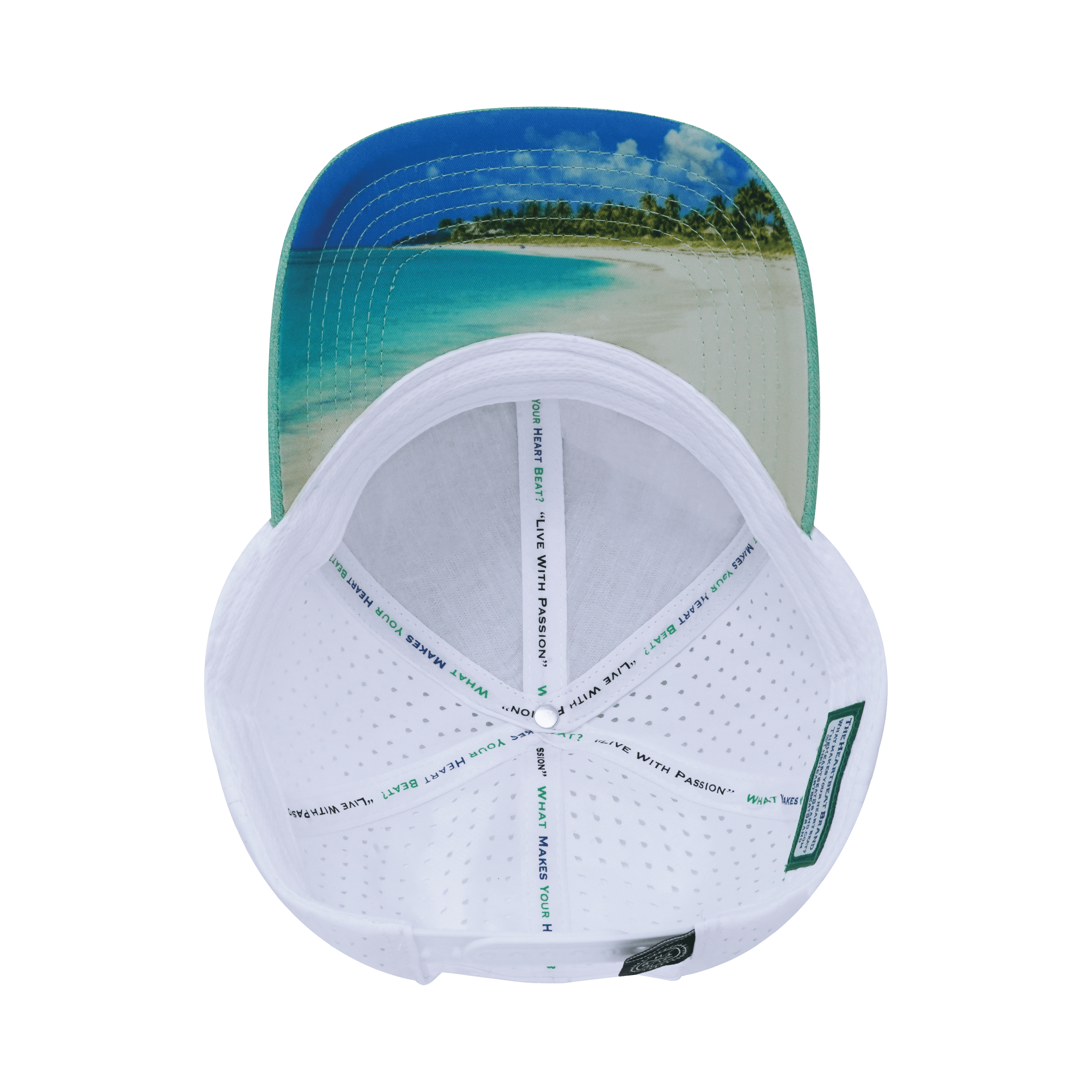 Virgin Islands Hat - Low Profile - Teal / White - Laser Mesh