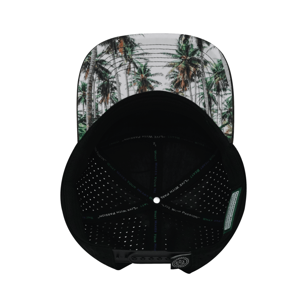 Virgin Islands Hat - Flat Bill -  Green Camo / Black - Laser Mesh