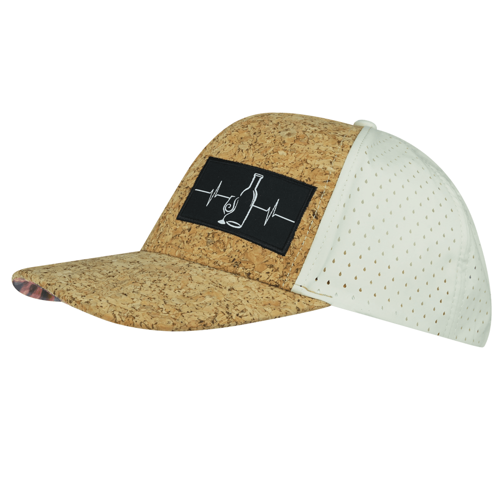 Wine Hat - Baseball Hat Fit - Cork - Cream - Laser Mesh