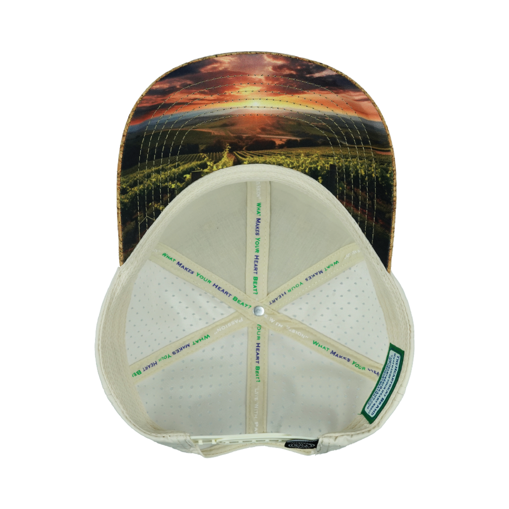 Wine Hat - Baseball Hat Fit - Cork - Cream - Laser Mesh