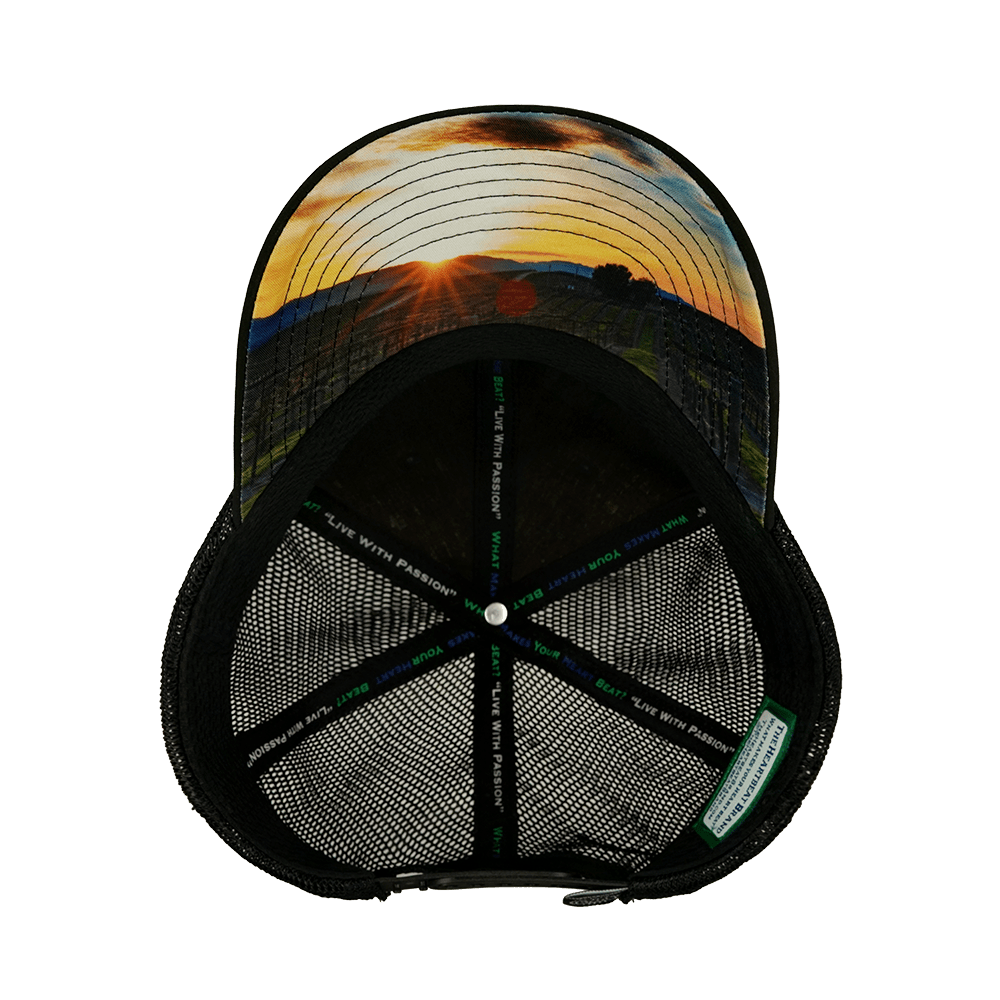 Wine Hat - Dad Hat - Cork - Black - Soft Trucker Mesh