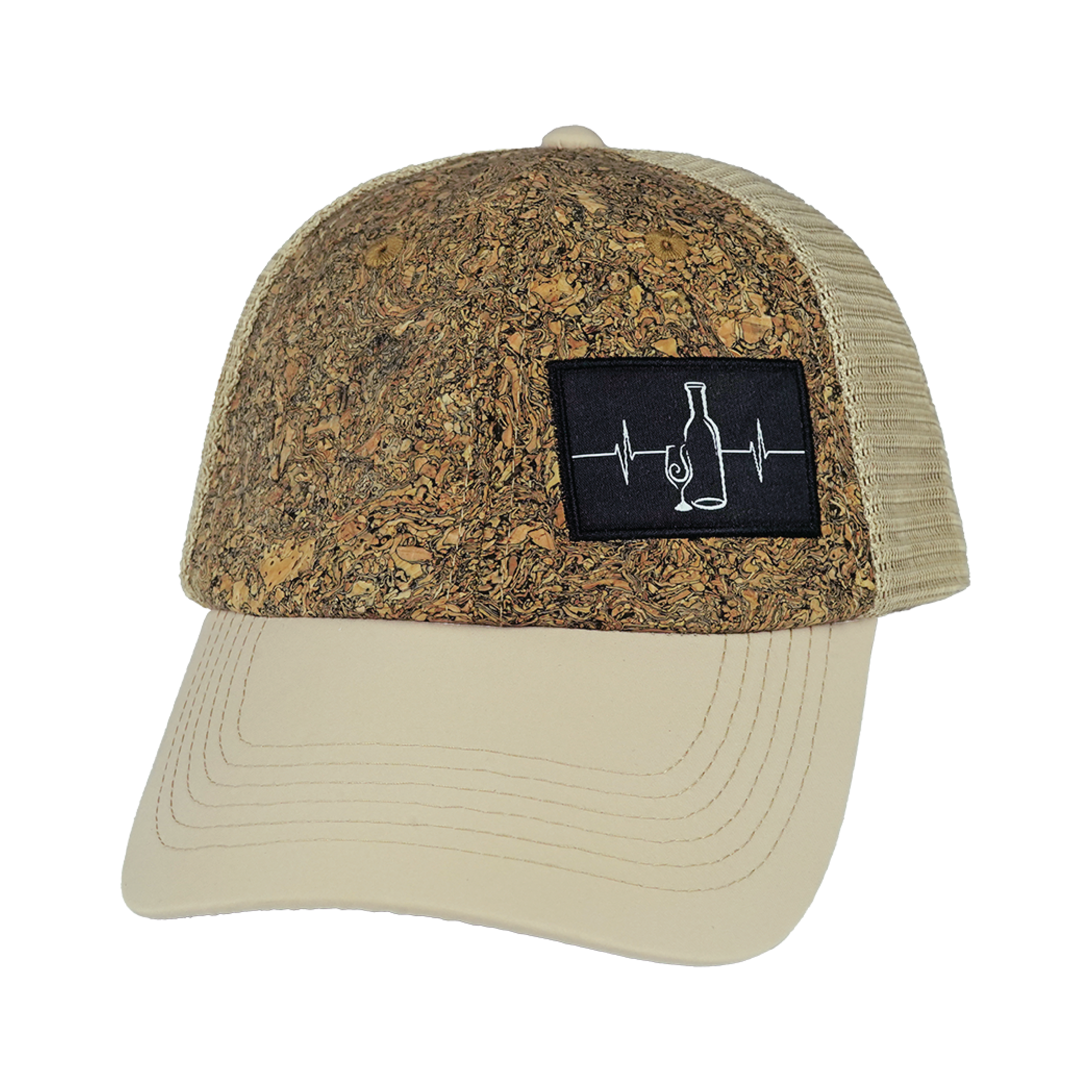 Wine Hat - Dad Hat - Cork - Cream - Soft Trucker Mesh