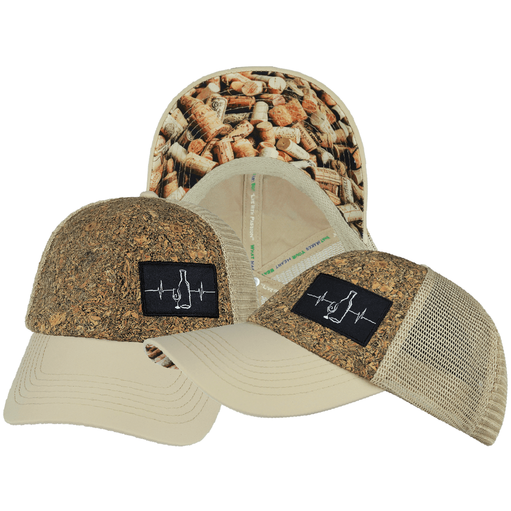 Wine Hat - Dad Hat - Cork - Cream - Soft Trucker Mesh