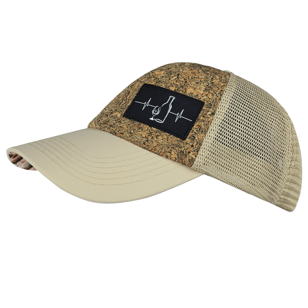 Wine Hat - Dad Hat - Cork - Cream - Soft Trucker Mesh