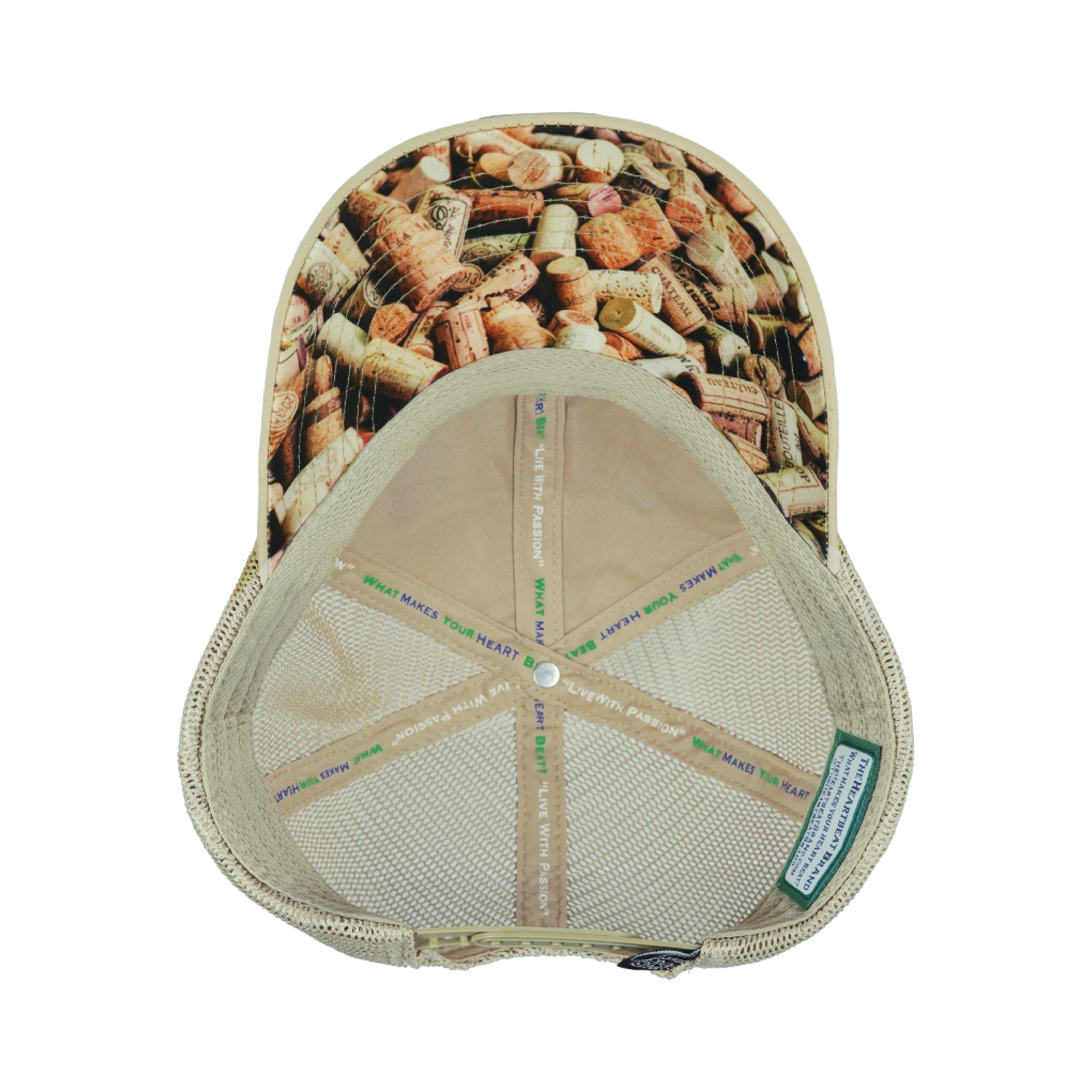 Wine Hat - Dad Hat - Cork - Cream - Soft Trucker Mesh