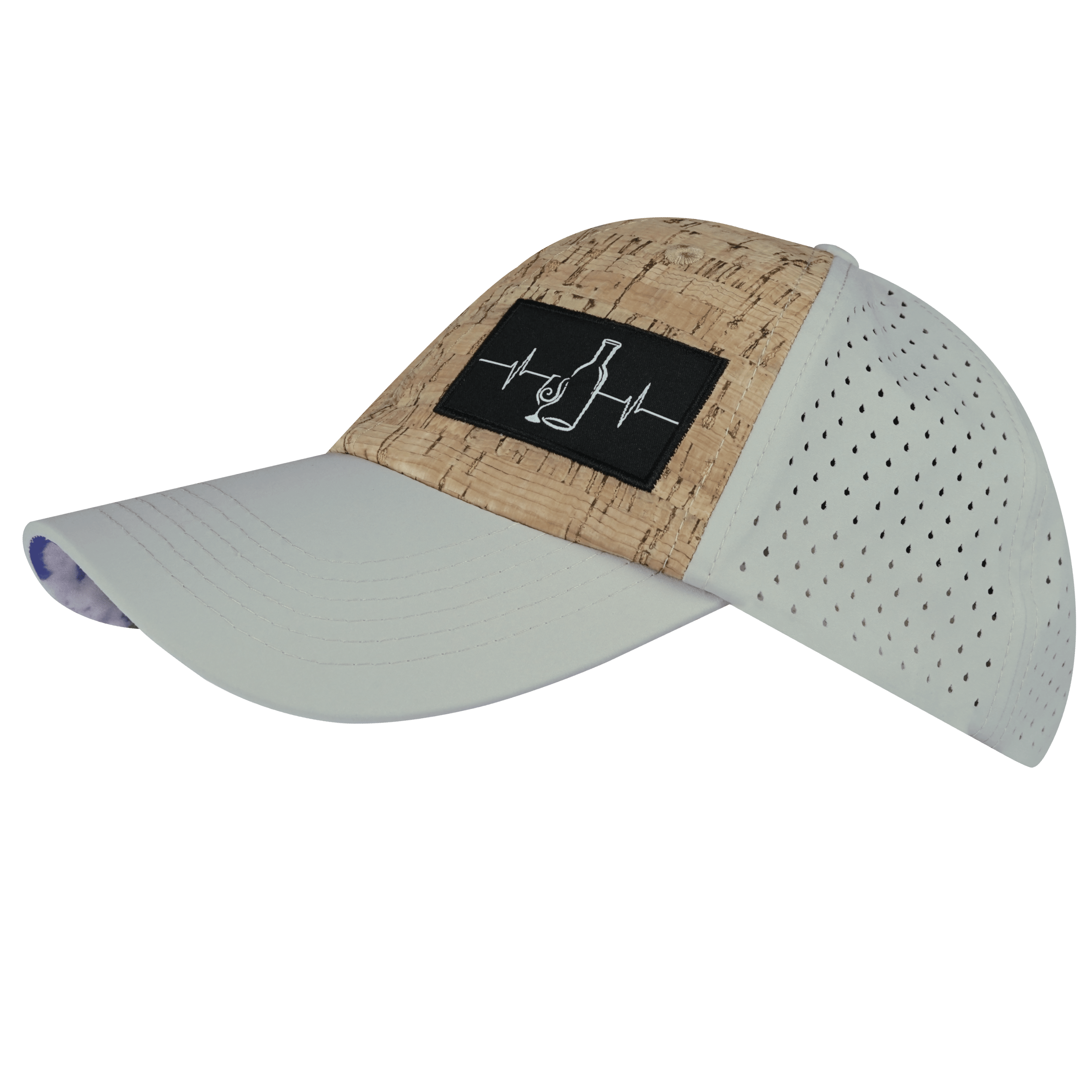 Wine Hat - Dad Hat - Cork - Gray - Laser Mesh