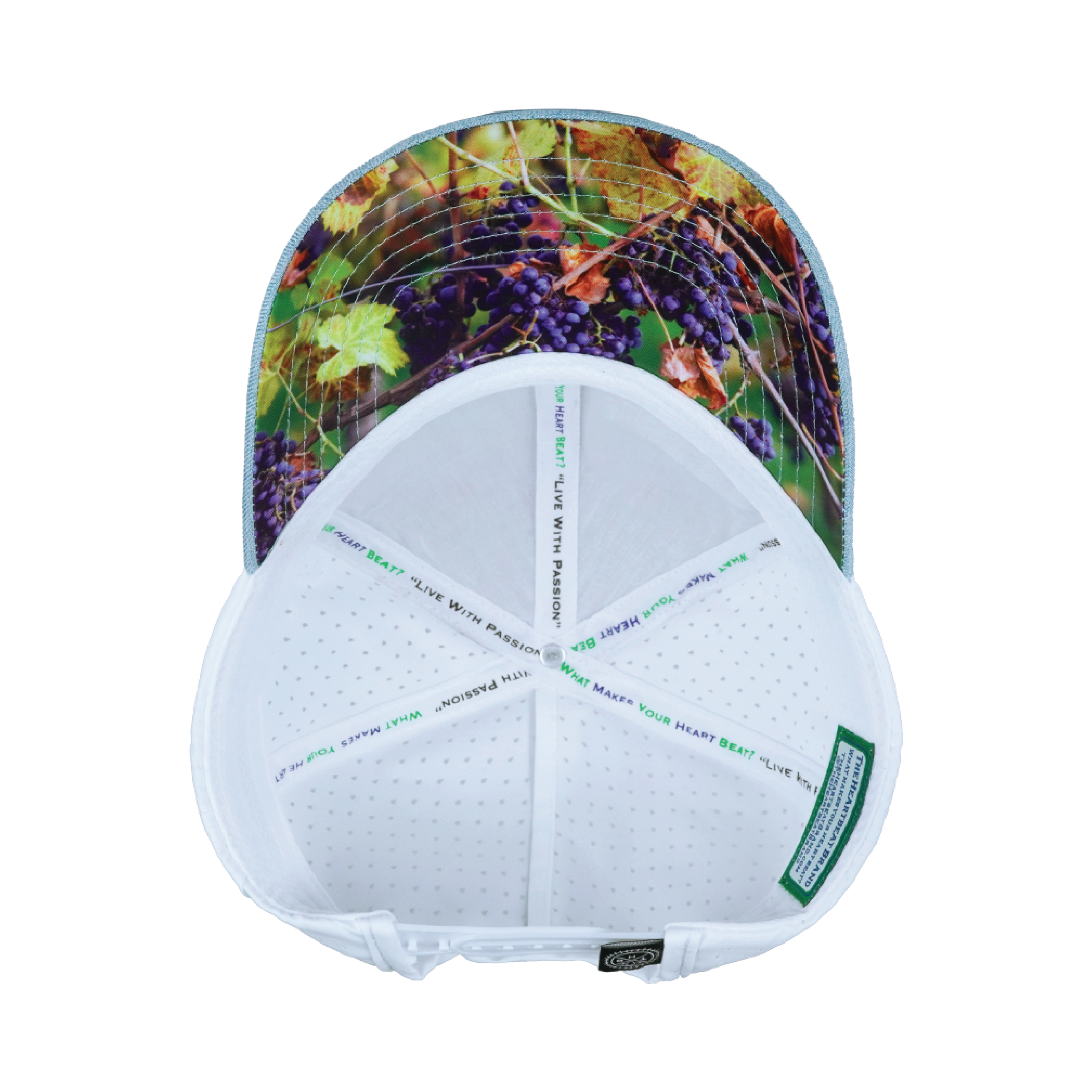 Wine Hat - Low Profile - Ponytail - Cork - Baby Blue / White - Laser Mesh