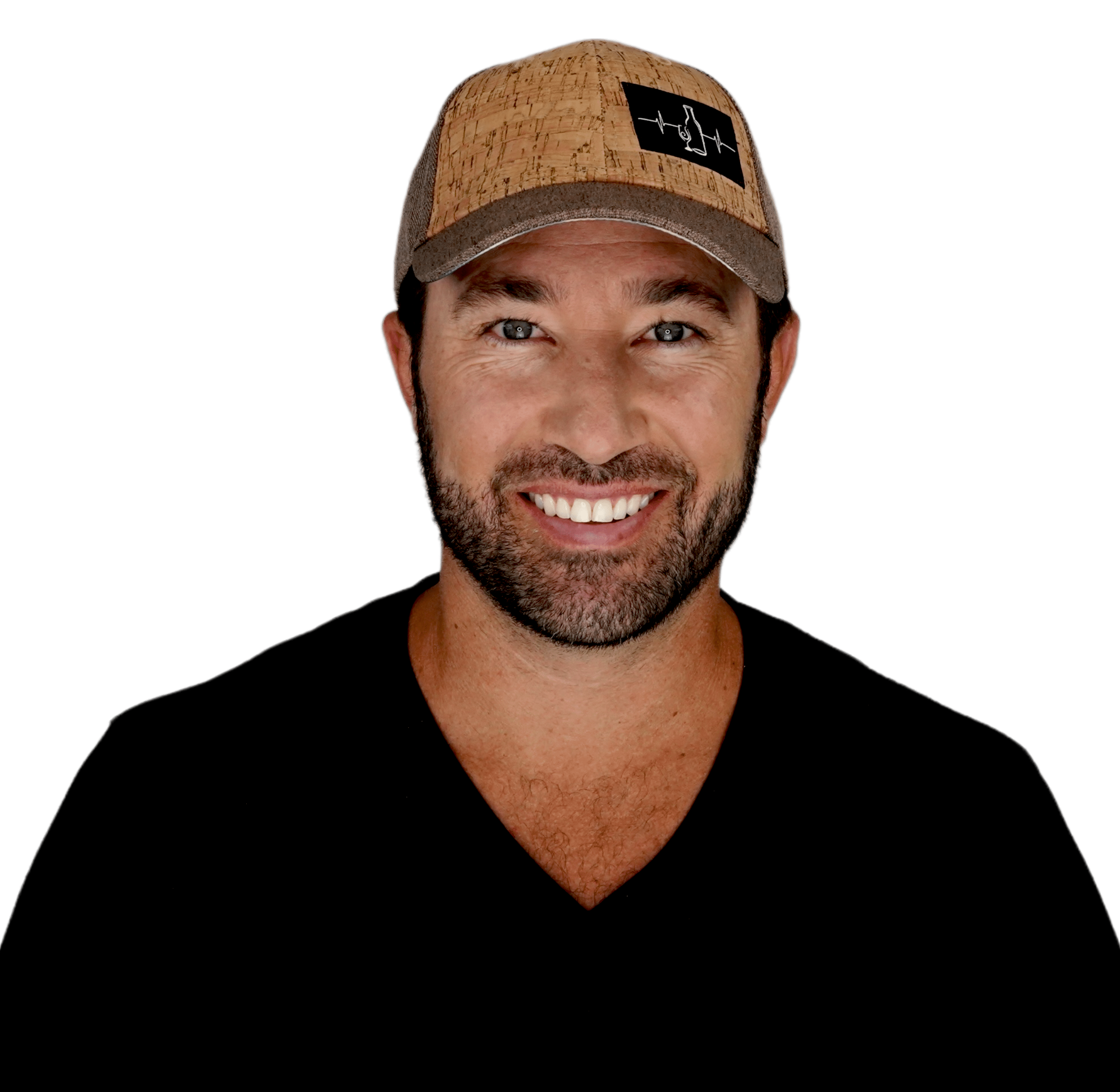 Wine Hat - Low Profile - Cork - Light Brown Hemp - Fabric Back