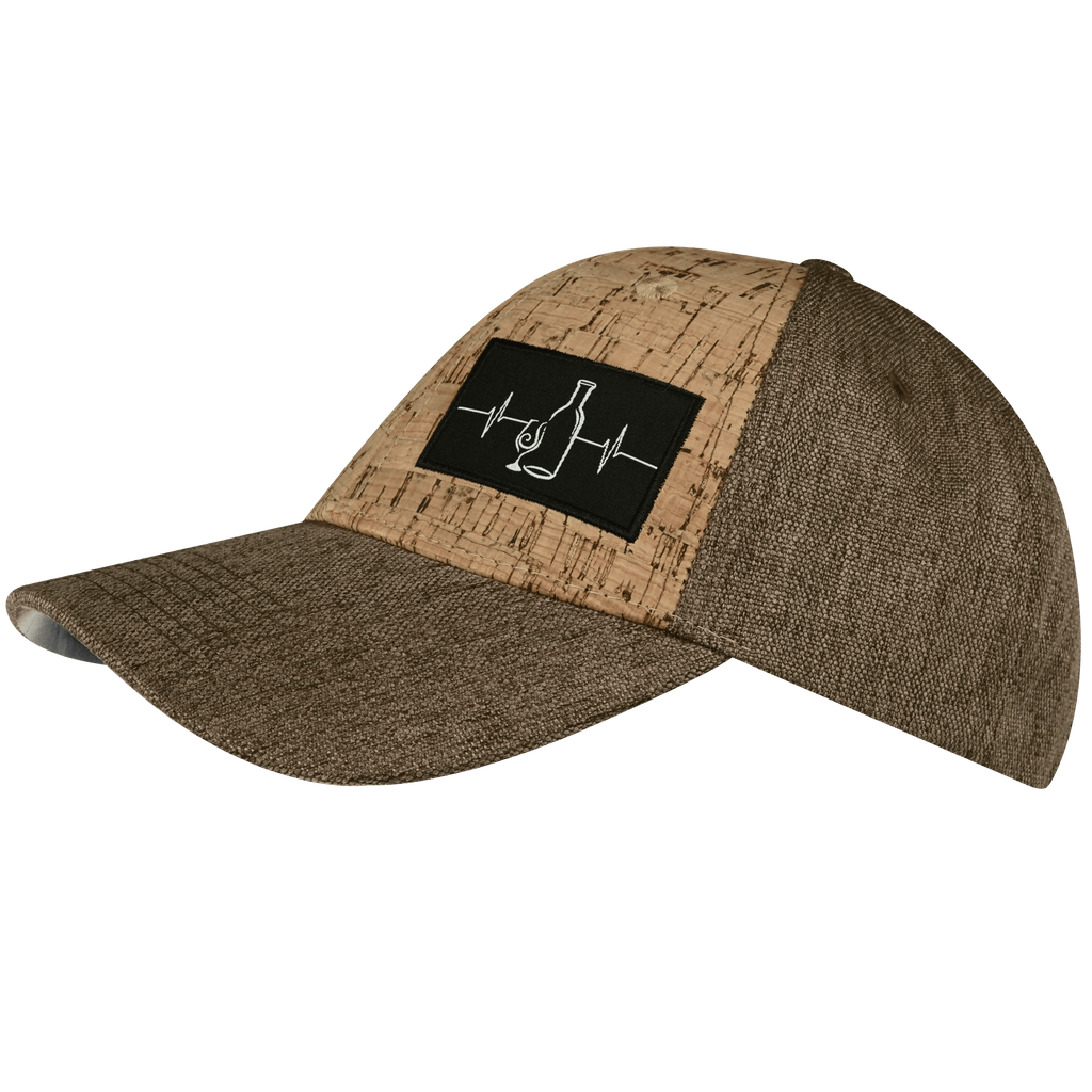 Wine Hat - Low Profile - Cork - Light Brown Hemp - Fabric Back