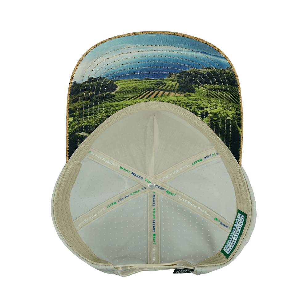 Wine Hat - Trucker Hat - Cork - Gray - Laser Mesh