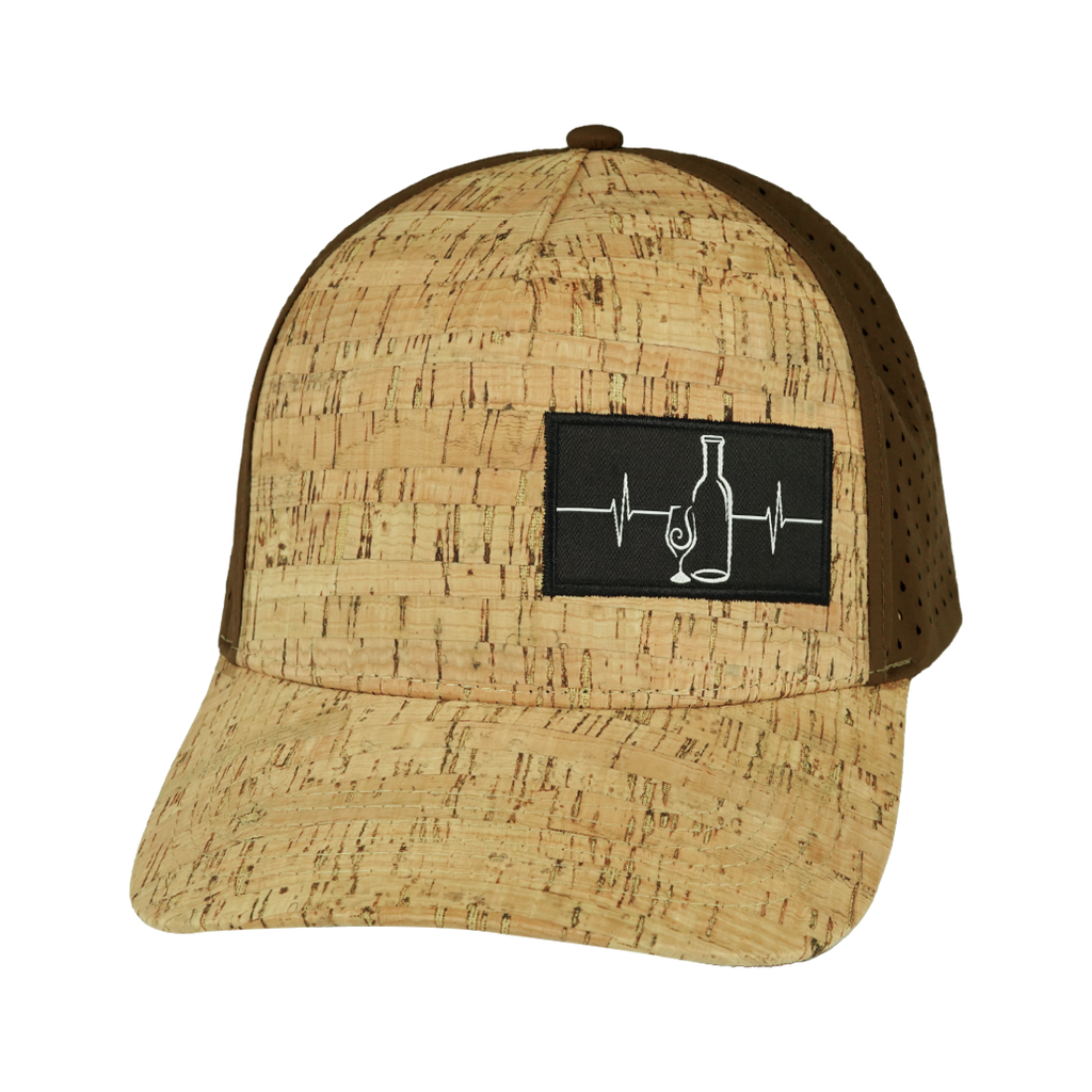 Wine Hat - Trucker Hat - Cork - Brown - Laser Mesh