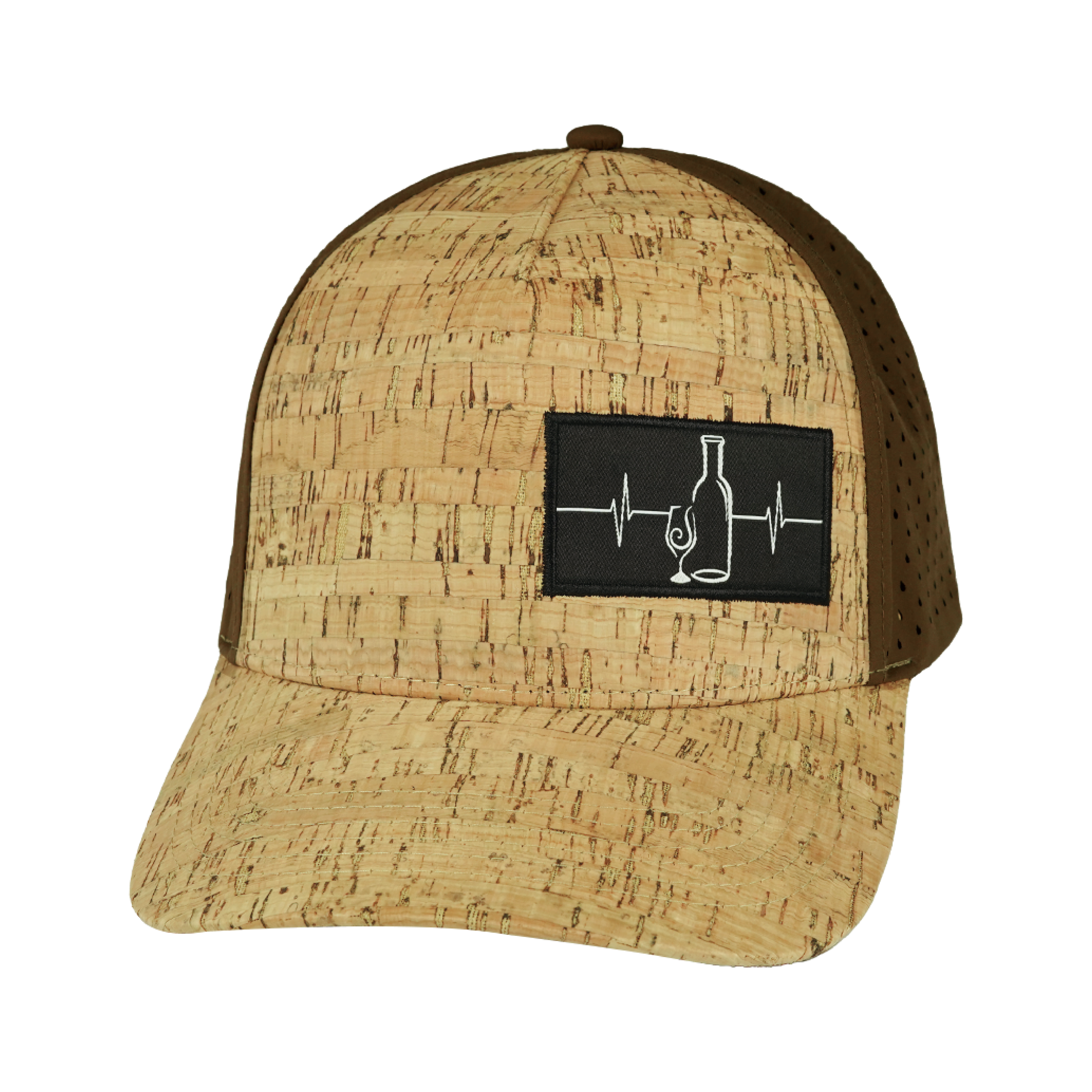 Wine Hat - Trucker Hat - Cork - Brown - Laser Mesh