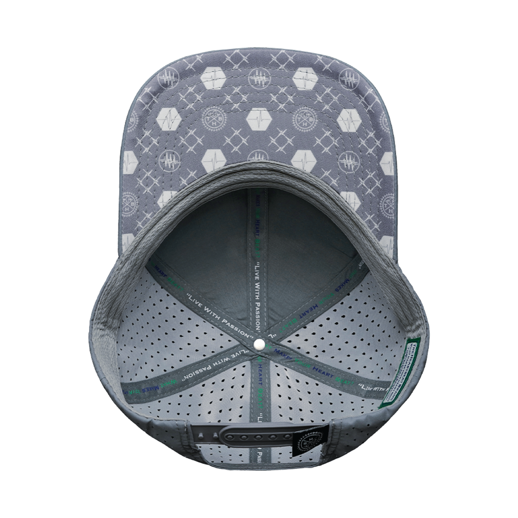 Yoga Hat - Baseball Hat Fit - Gray - Laser Mesh