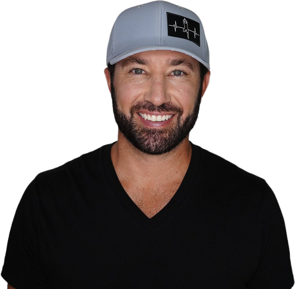 Yoga Hat - Baseball Hat Fit - Gray - Laser Mesh