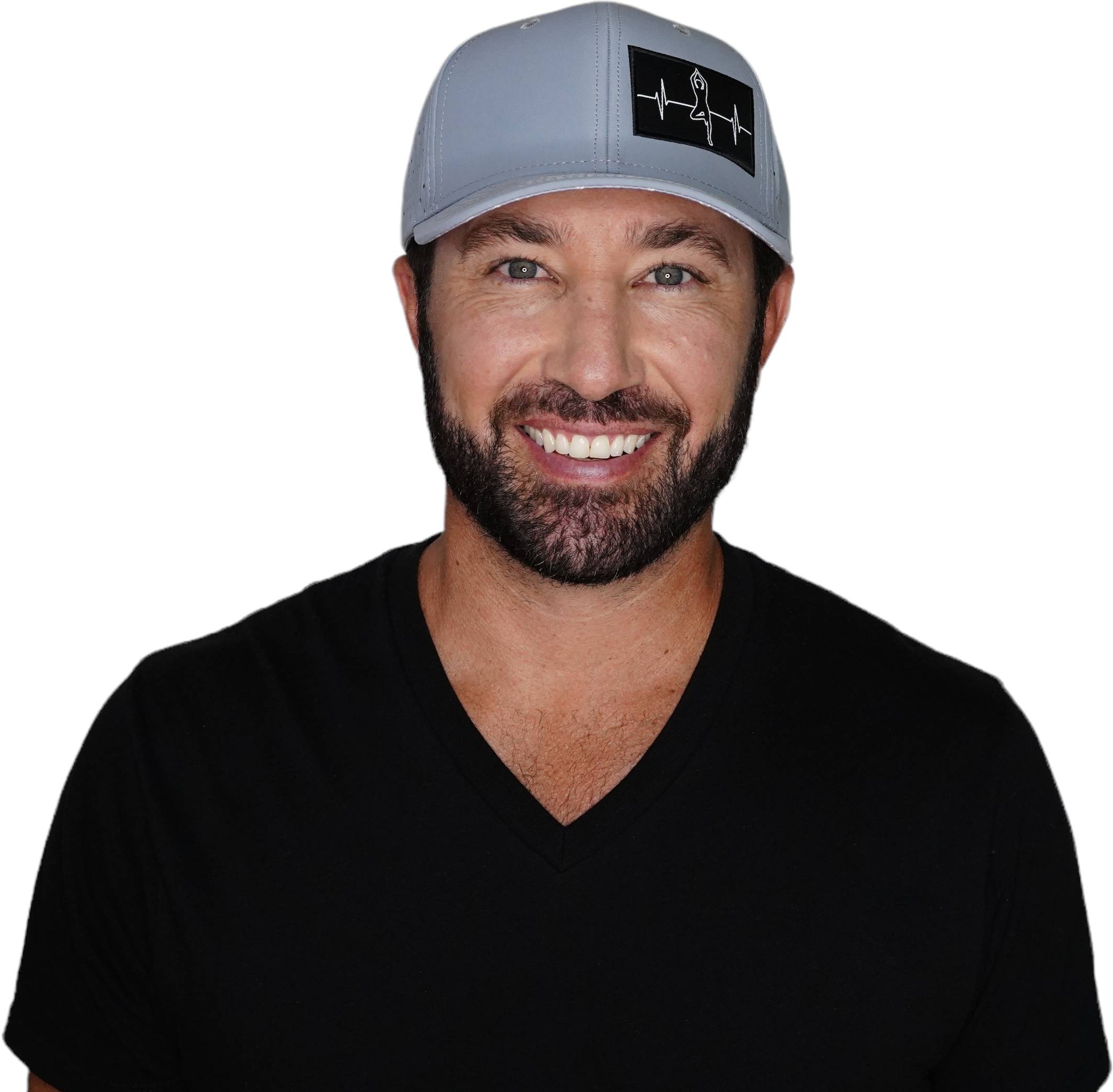 Yoga Hat - Baseball Hat Fit - Gray - Laser Mesh