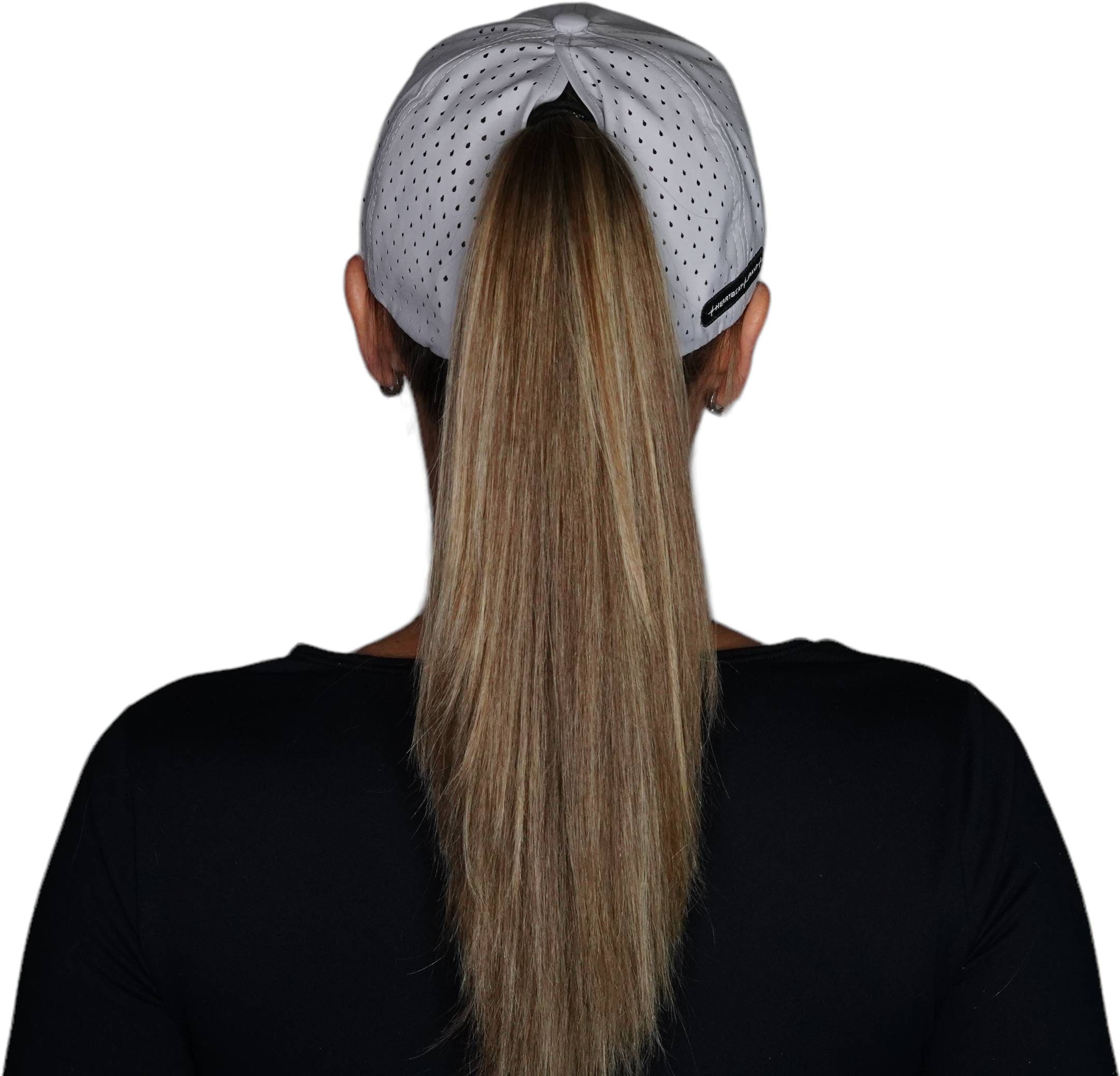 Yoga Hat - Dad Hat - Ponytail - Gray - Laser Mesh