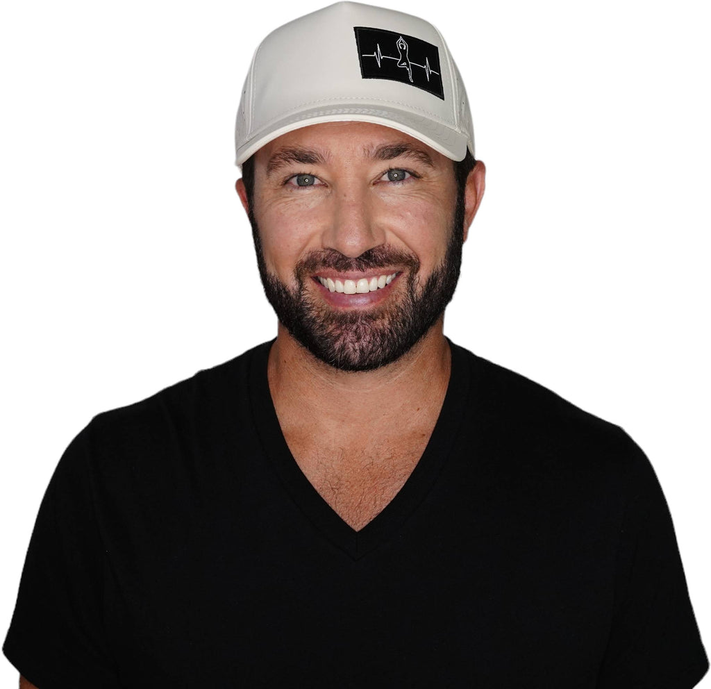 Yoga Hat - Trucker Hat - Cream - Laser Mesh