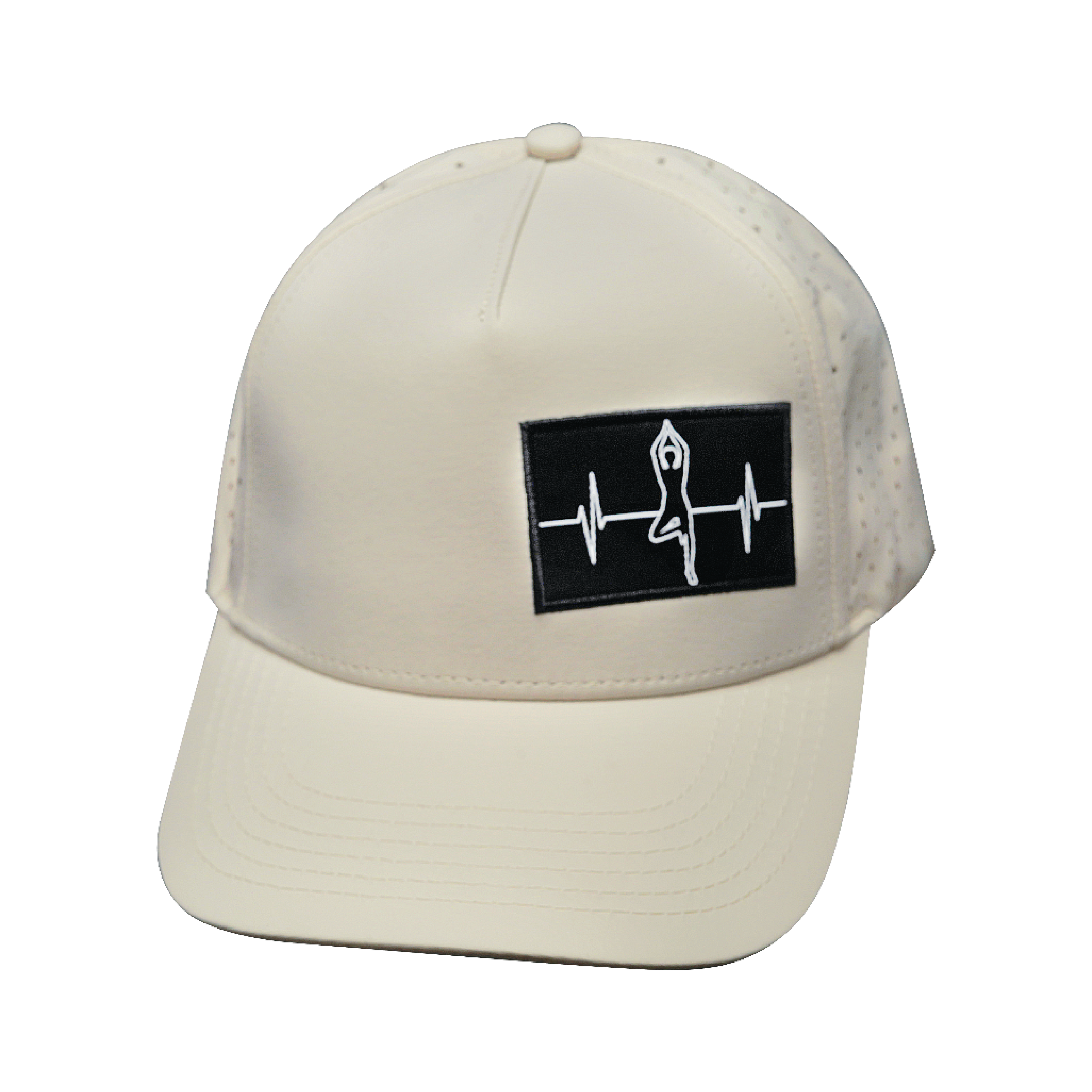 Yoga Hat - Trucker Hat - Cream - Laser Mesh